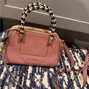 Bvlgari Serpenti Pink Python Top Handle and strap